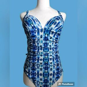 Stylish Swimwear Abstract One-Piece Swimsuit Size M